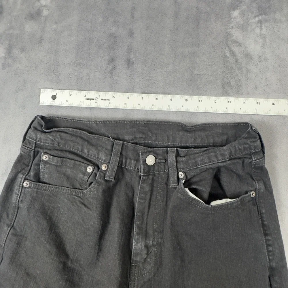 Levi's 505 Regular Fit Jeans Mens 32x32 Black Straight Leg Denim 00505-2342